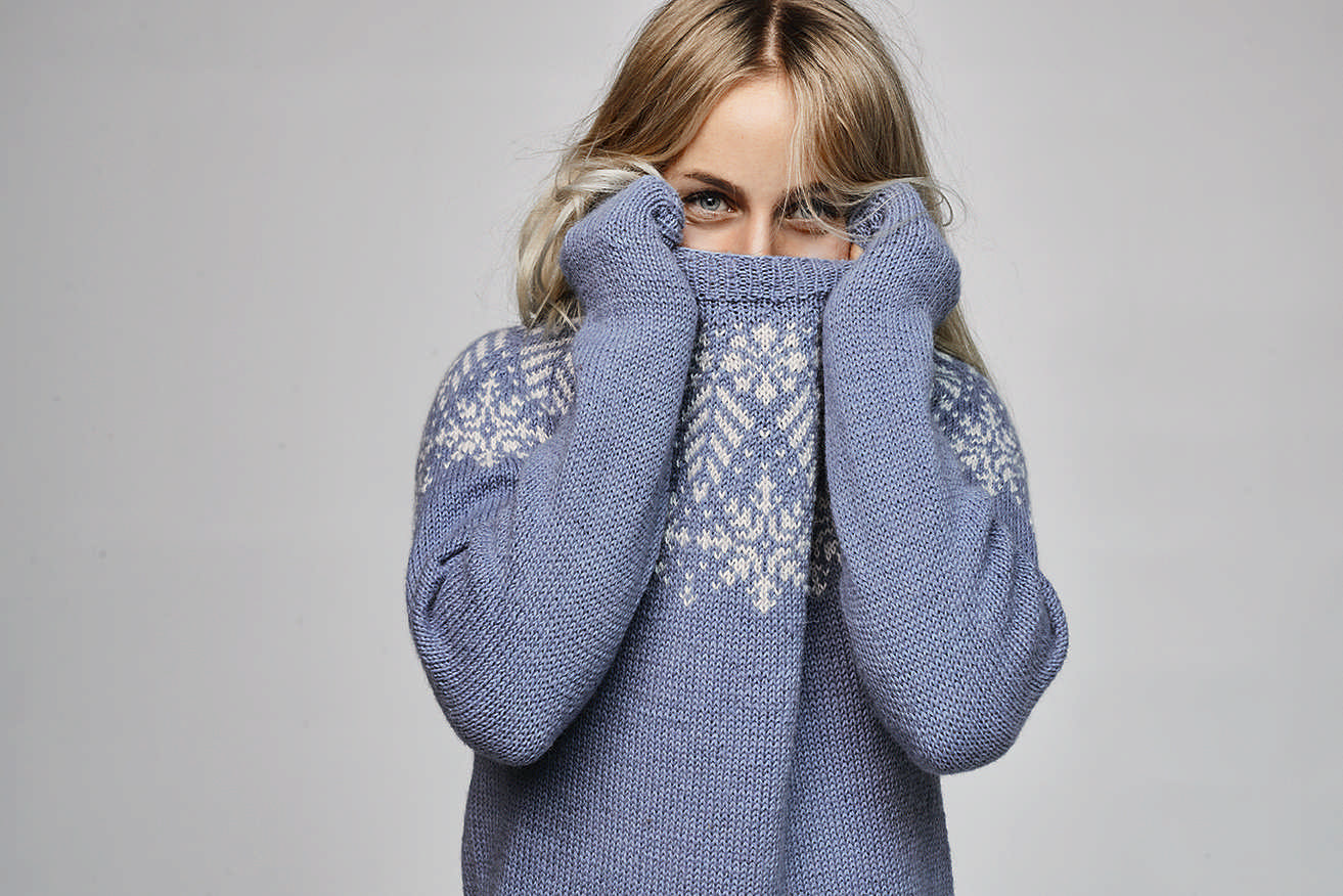 Tiril Eckhoff for Sandnes Garn: Snow Crystal Sweater + Cardigan Patterns - Image 2