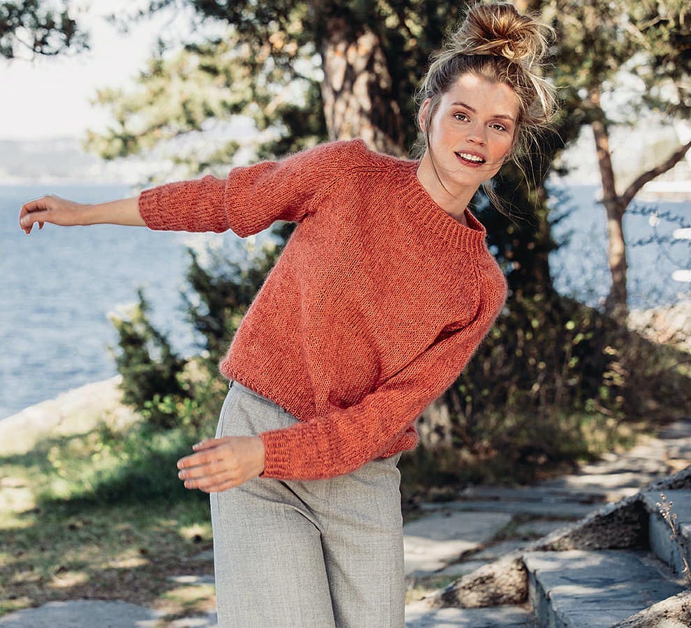 Sandnes Garn Raglan Sweater Pattern
