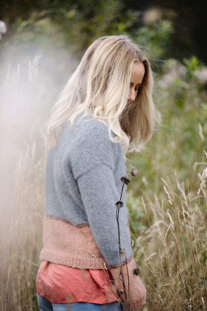 Tiril Block Cardigan with Stripes - Image 3