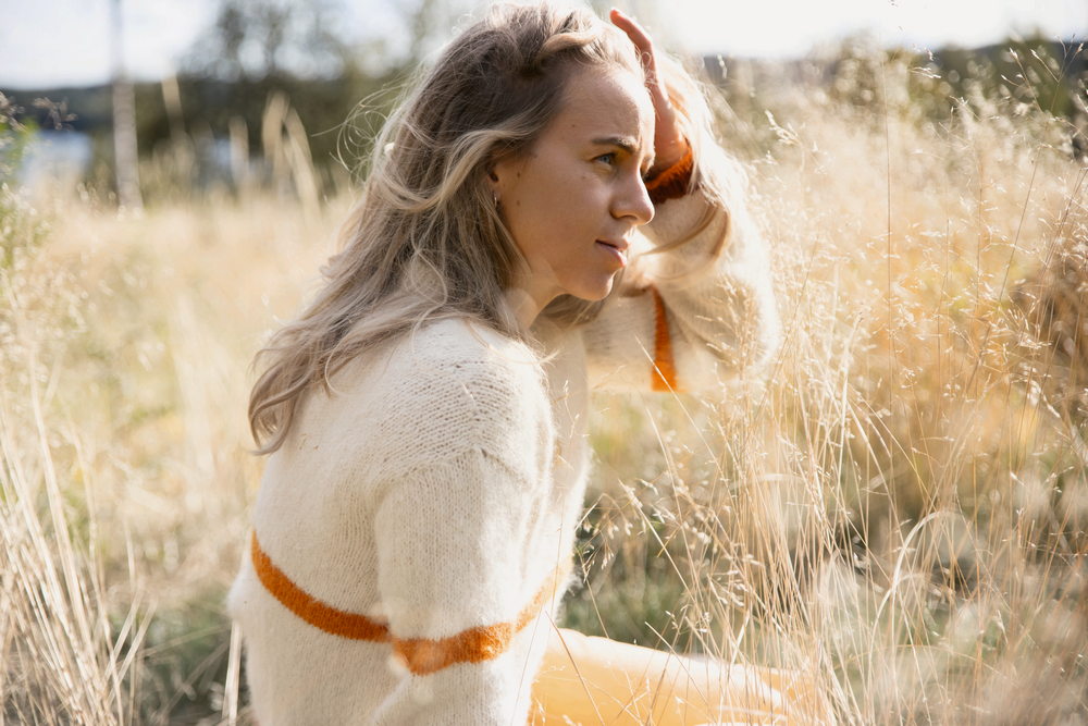 Tiril Block Cardigan with Stripes