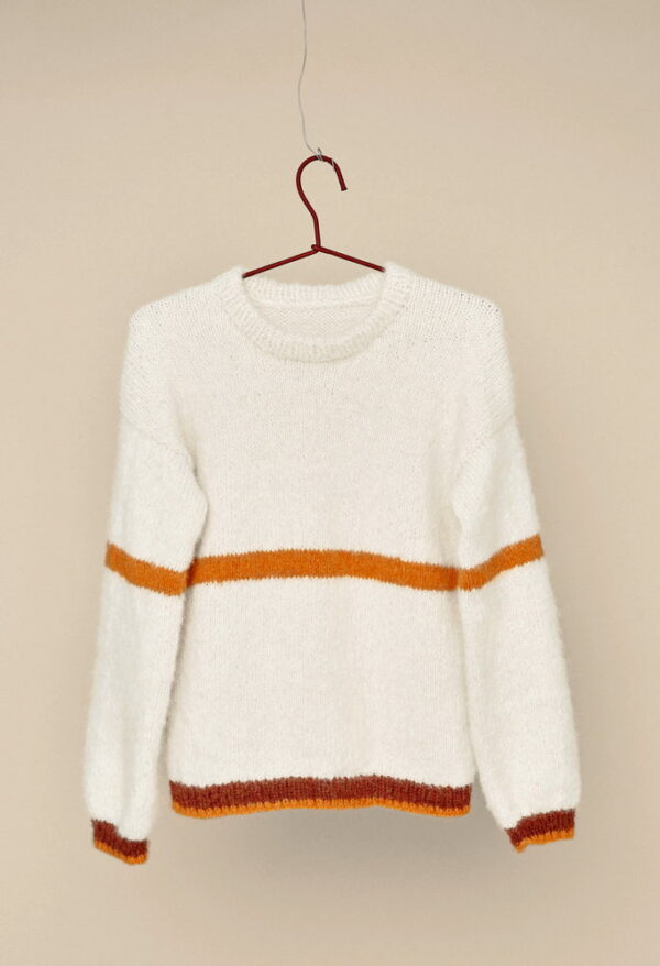Tiril Block Cardigan with Stripes - Image 7