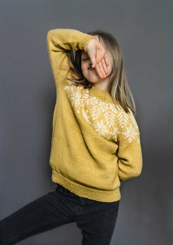 Tiril Eckhoff for Sandnes Garn: Kid's Snow Crystal Sweater + Cardigan Patterns - Image 3