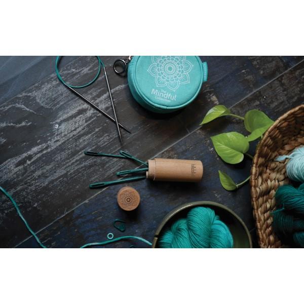 Knitter's Pride Mindful Collection Teal Wooden Darning Needle with Beachwood Case - Image 3