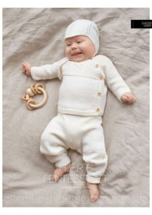 KongleBySigrun Heart Baby Set: Hat, Cardigan + Pants