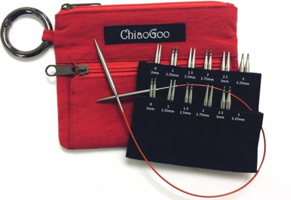 ChiaoGoo Twist Shorties Interchangeable Red Case