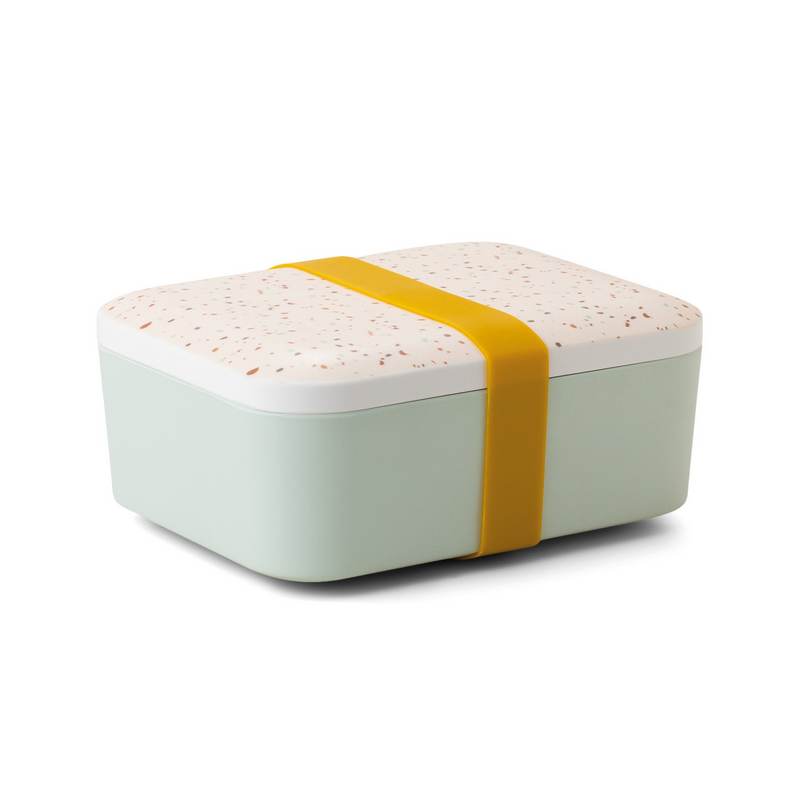 Melamine Bento/Lunch Box - Terrazzo/Mint/Ochre