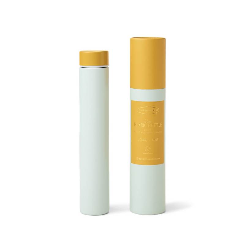 Slim Flask Bottle - Mint/Ochre