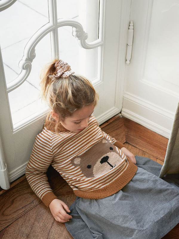 Stripe Sweater w/Teddy (2201)