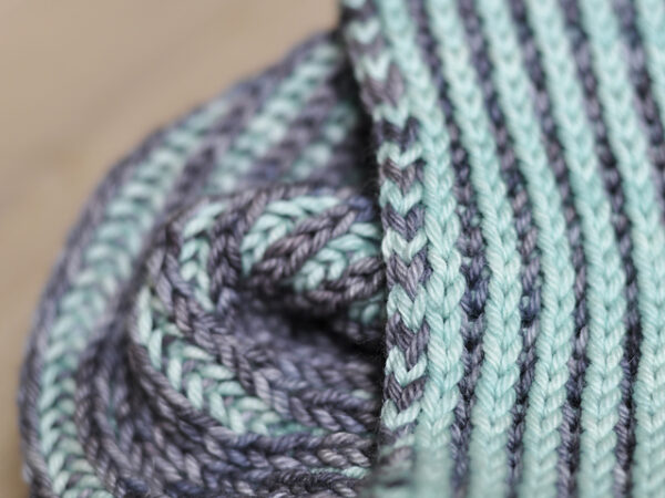 Brioche Basix: Scarf by Susanne Sommer in Malabrigo Rios - Image 2