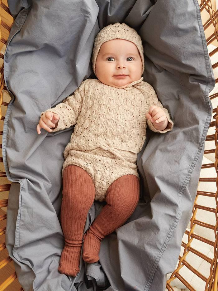 LILJA BONNET, CARDIGAN, DIAPER PANTS & TIGHTS - Image 2